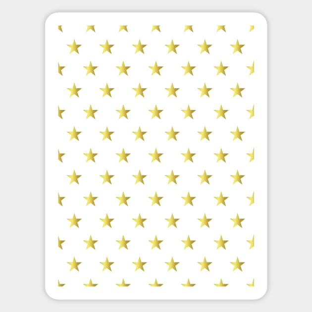 GOLD Star Pattern Sticker by SartorisArt1